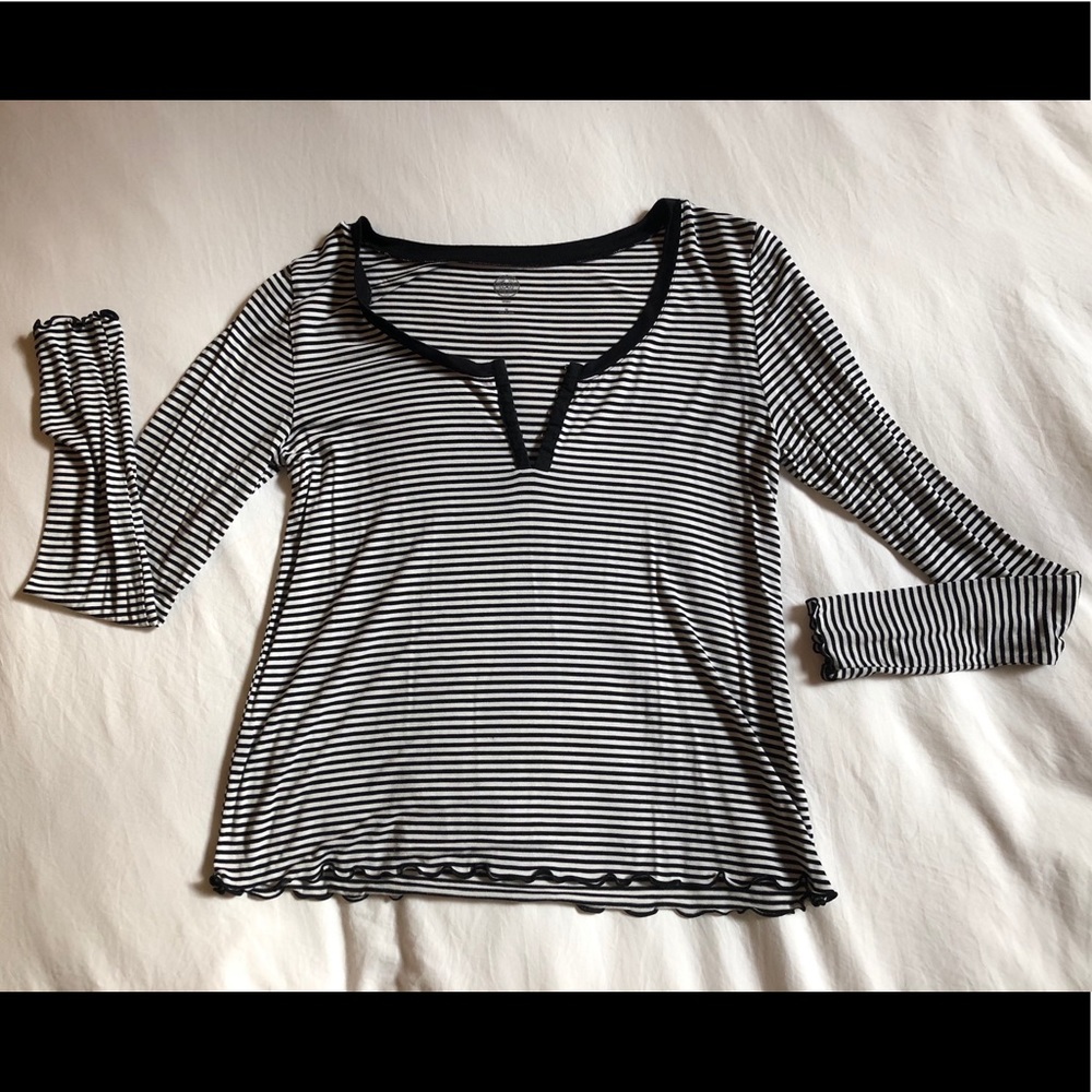 Relaxed Striped Long Sleeve